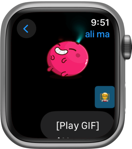 enviar mensajes de Telegram desde Apple Watch, compatible con texto, audio, foto, emoji y respuesta rápida